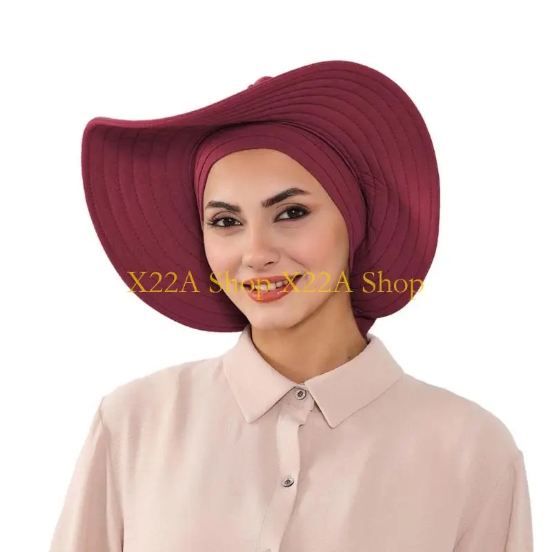 Unique Stylish Sun Protective Cap and Headwrap For Comfort Removable Brims Hat