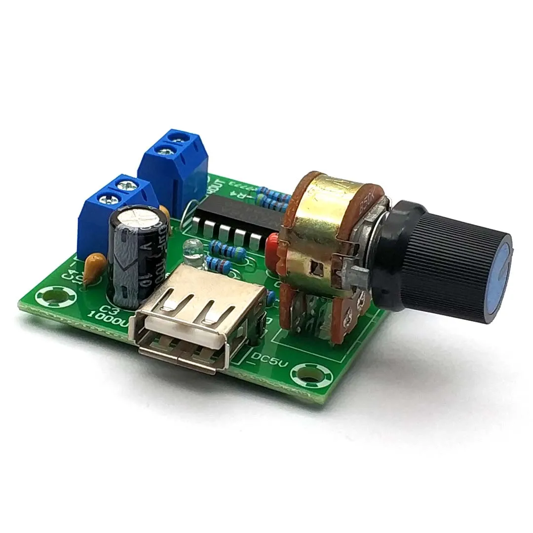 Mini Power Amplifier Board 5W+5W HiFi Two-Channel PM CM2038 5V USB Supply Power Audio Amplifier