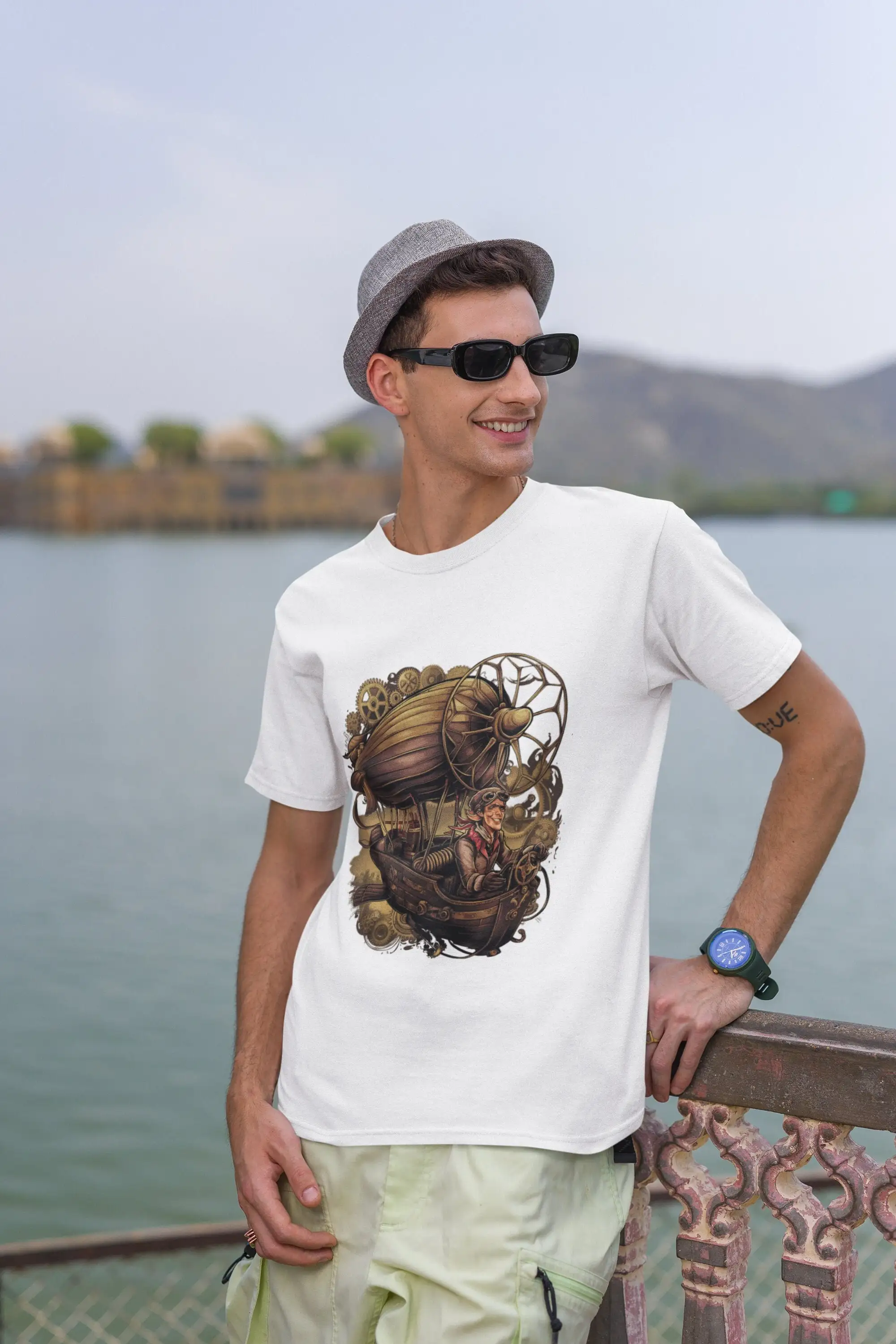 Steampunk Gears And Cogs T Shirt Victorian Machinery Art Intricate Vintage Design Adventurous Character Heavy Cotton