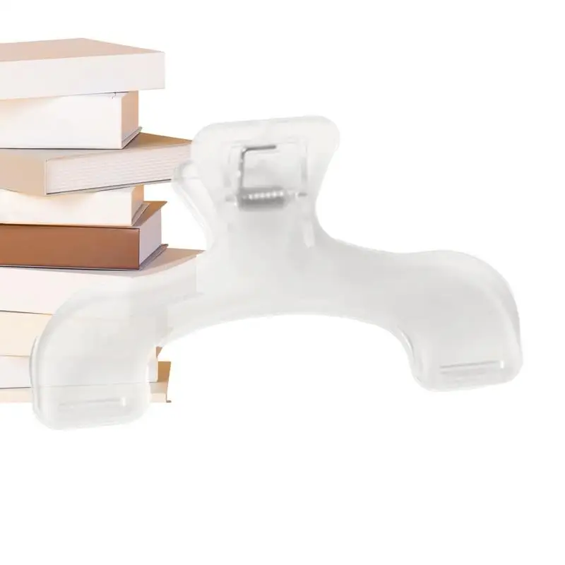 Transparent Plastic Book Clip Simple Reading Aid Fixed Book Holder Bookmarks Creative Design Practical Note Holder