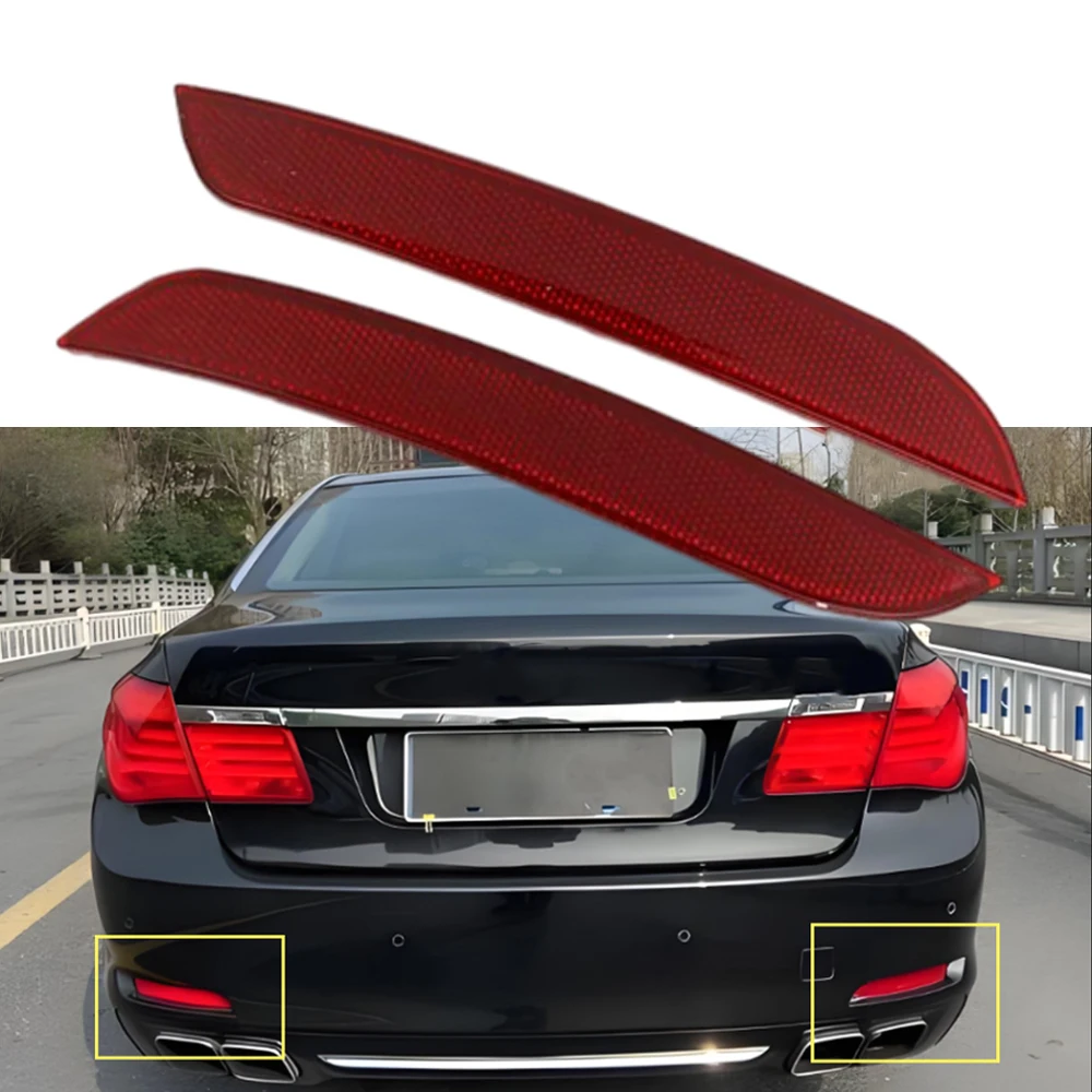 

2 шт. для BMW 750Li 750i 740i 740Li 760Li 2009 2010 2011 2012 2013-2015 полоски отражателя заднего бампера 63147182191 63147182192