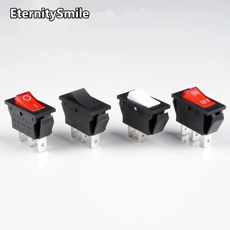 TR-012E ON-OFF 3 Pin 2 Position T125/55 1E5 SPST 20A 250VAC led red green blue yellow illuminated Rocker Switch