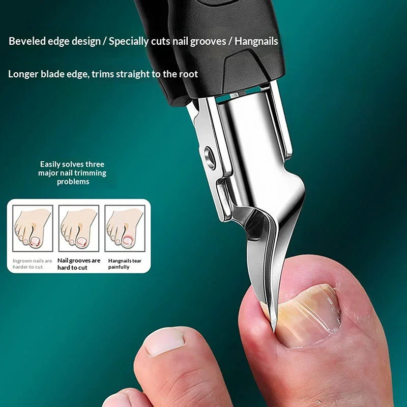 Tagliaunghie antispruzzo 3 in 1 Tagliaunghie per unghie incarnite multi-stile Pinze diagonali Tagliaunghie per uso domestico Strumento per manicure