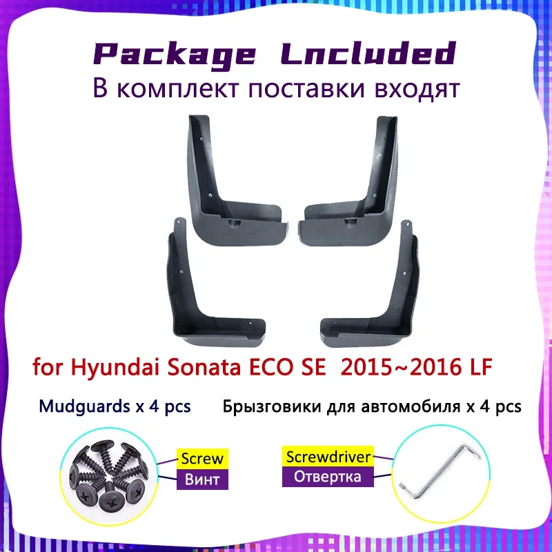 Mudguards for Hyundai Sonata ECO SE 2015 2016 i45 LF Mudflaps Splash Guards Mud Flaps Front Rear Wheel Fender Car Accessories