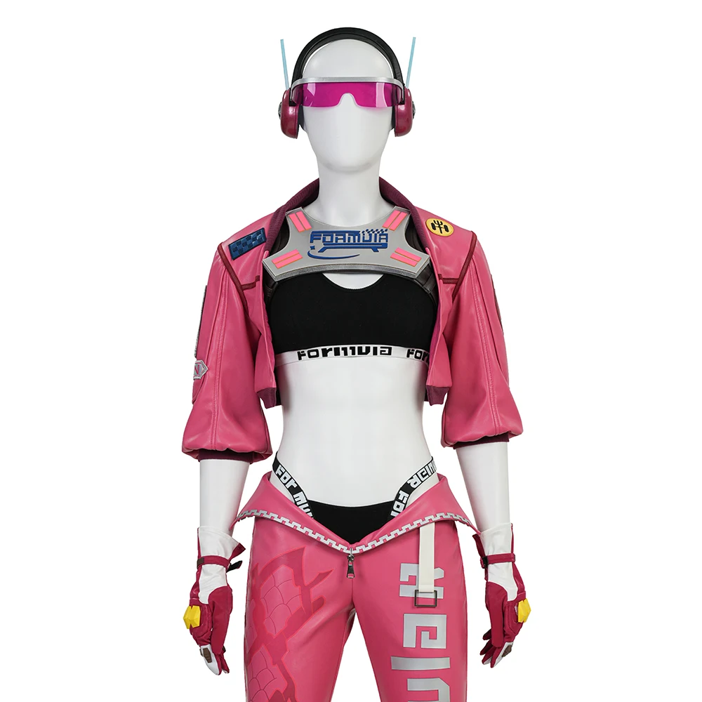 

Pink Psylocke Cosplay Costume Leather Outfits Halloween Carnival Party Clothing