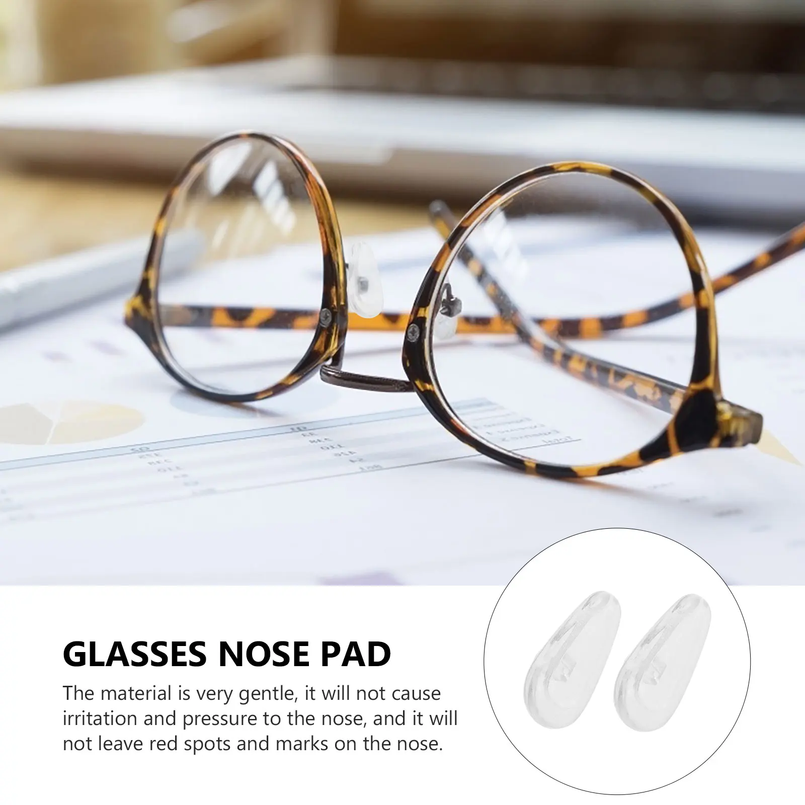 

25 Pairs Nose Bracket Antislip Pads for Glasses Eyeglasses Accessories Sunglasses Bridge Silica Gel