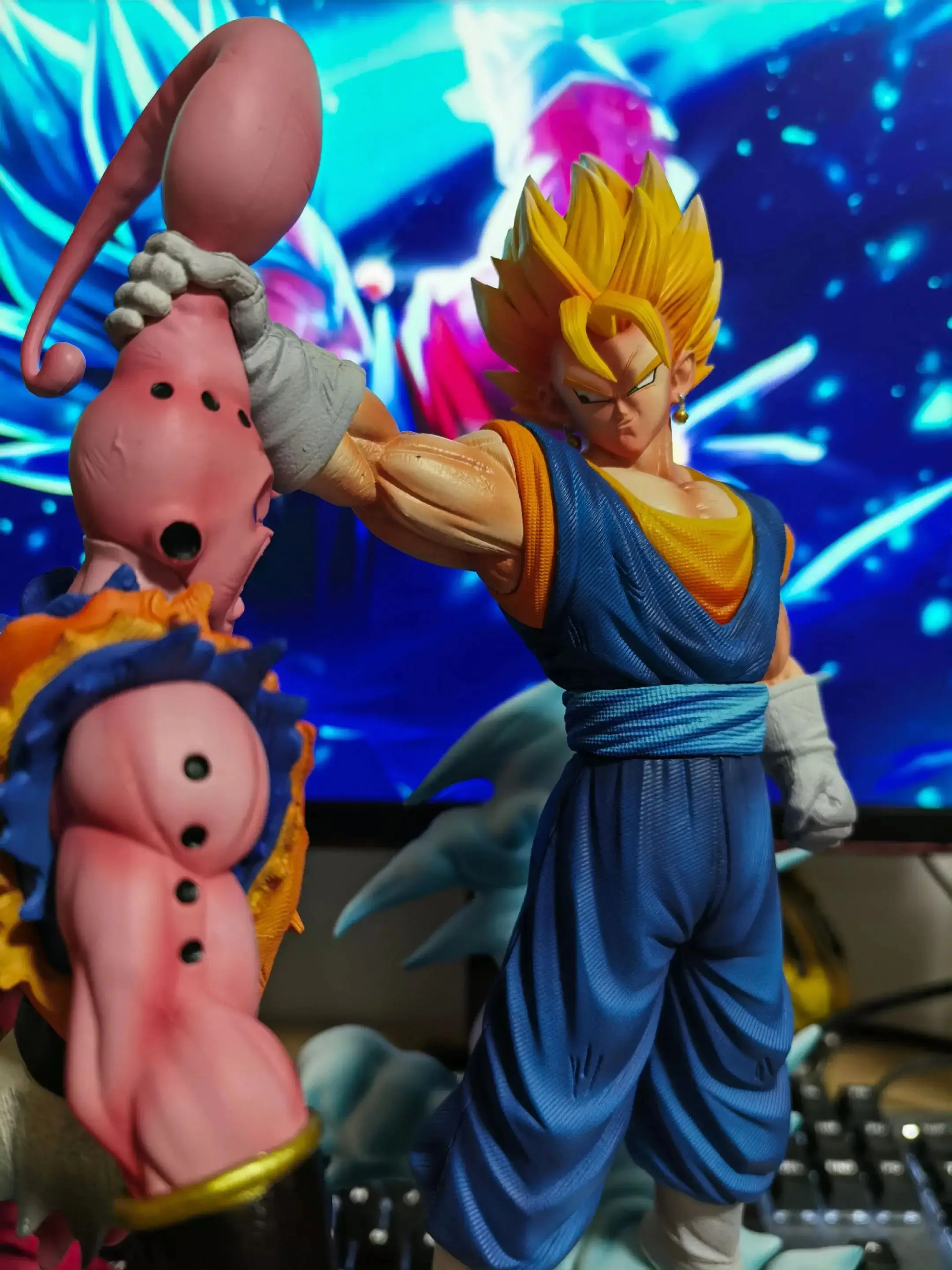 YS Studio Dragon Ball Z Vegito VS Buu Battle Figure - 33 ซม.PVC Double Head Sculpt สะสมรูปปั้น DBZ อะนิเมะ Diorama