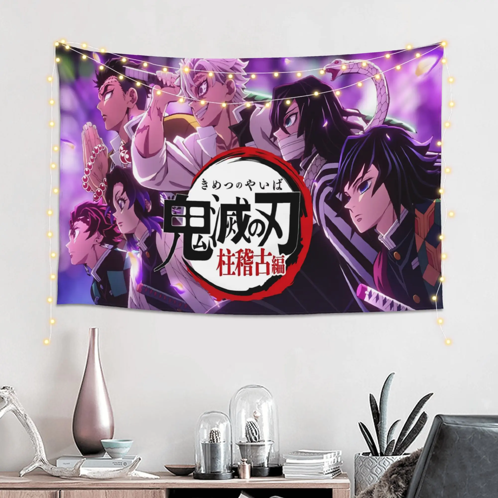 Cutecore Christmas Demon Slayer Tapestry Bedroom Decoration  Wall Hanging Blanket Tapestry Cool Stuff For Room