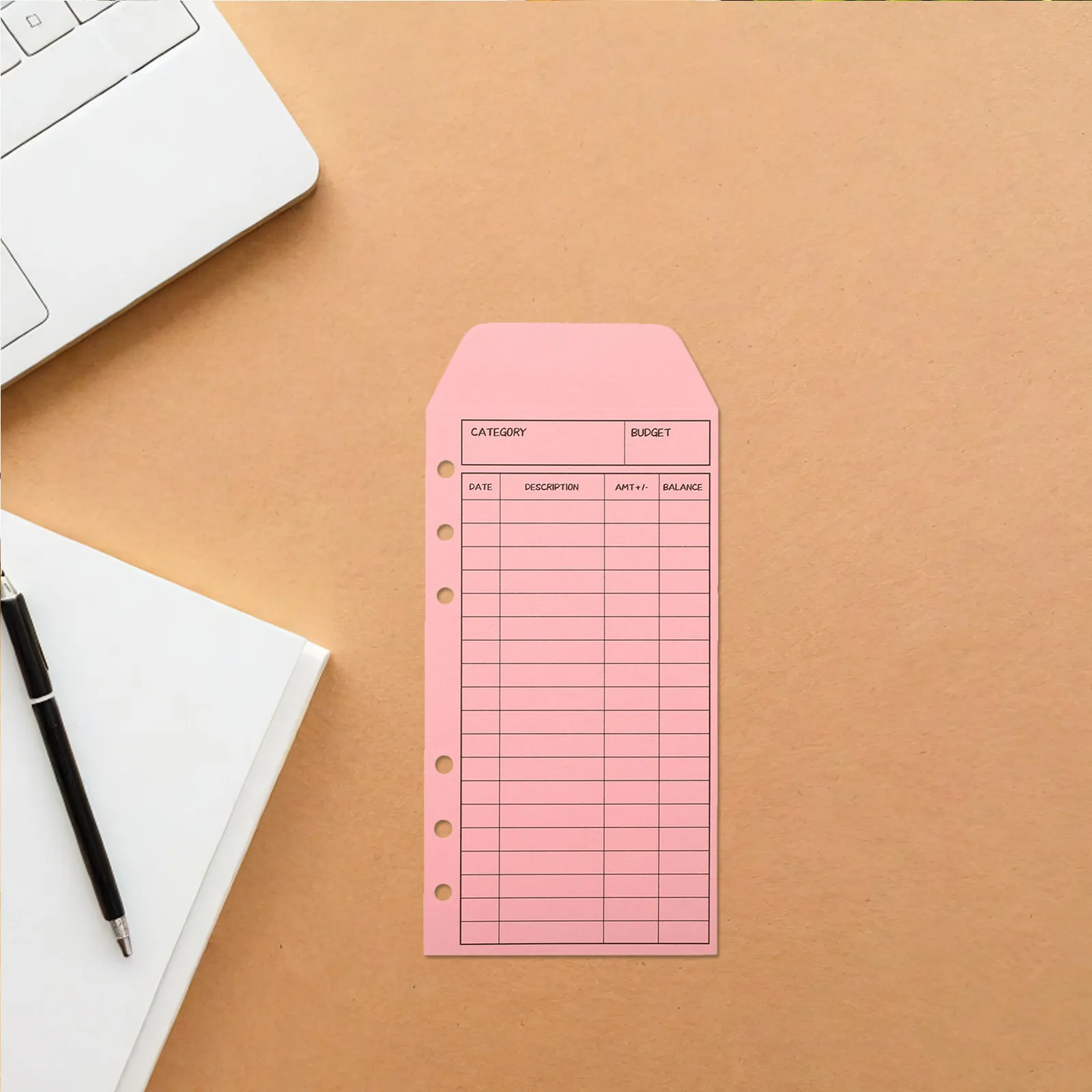 12Pcs Portable Kraft Paper Cash Organizer For Desk Organizer Stationery Budget Planner System Budgeting Sheets