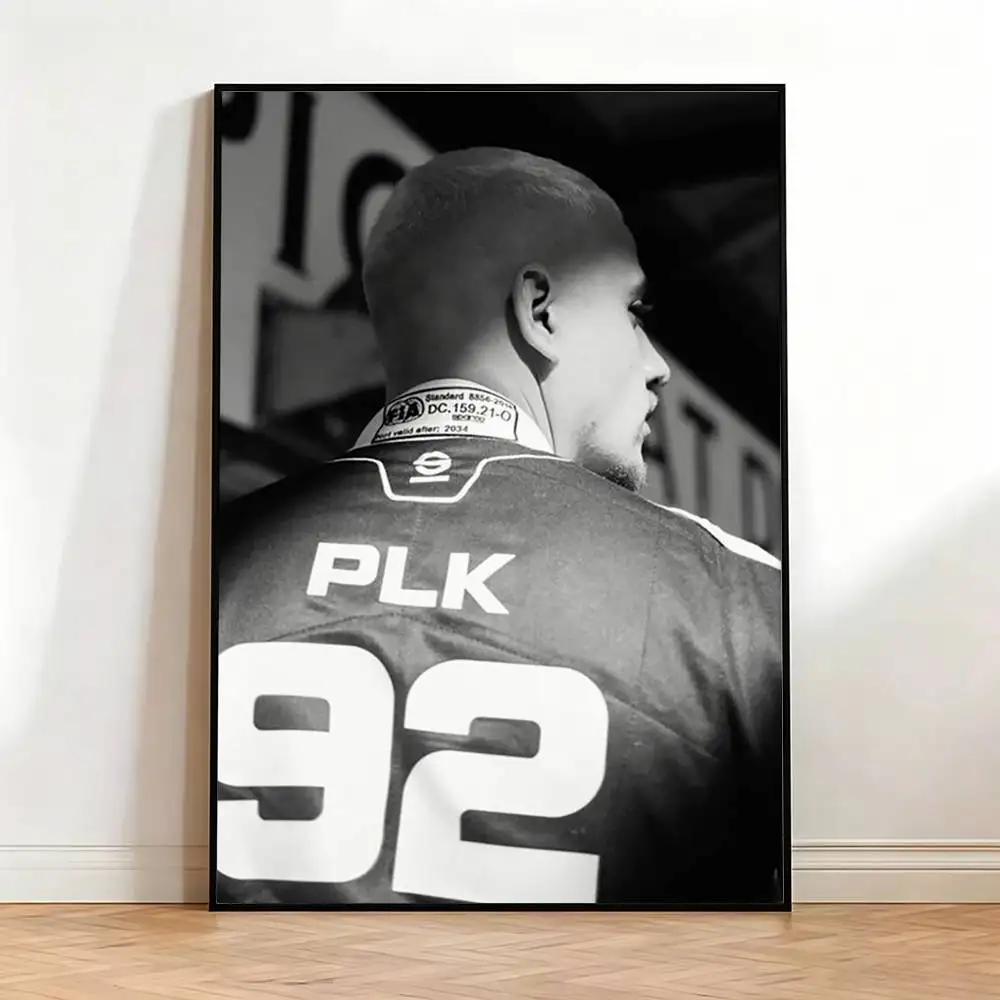 PLK French Rapper Poster Waterproof Wall Art Sticker For Bar Living Room Vintage Decor Print