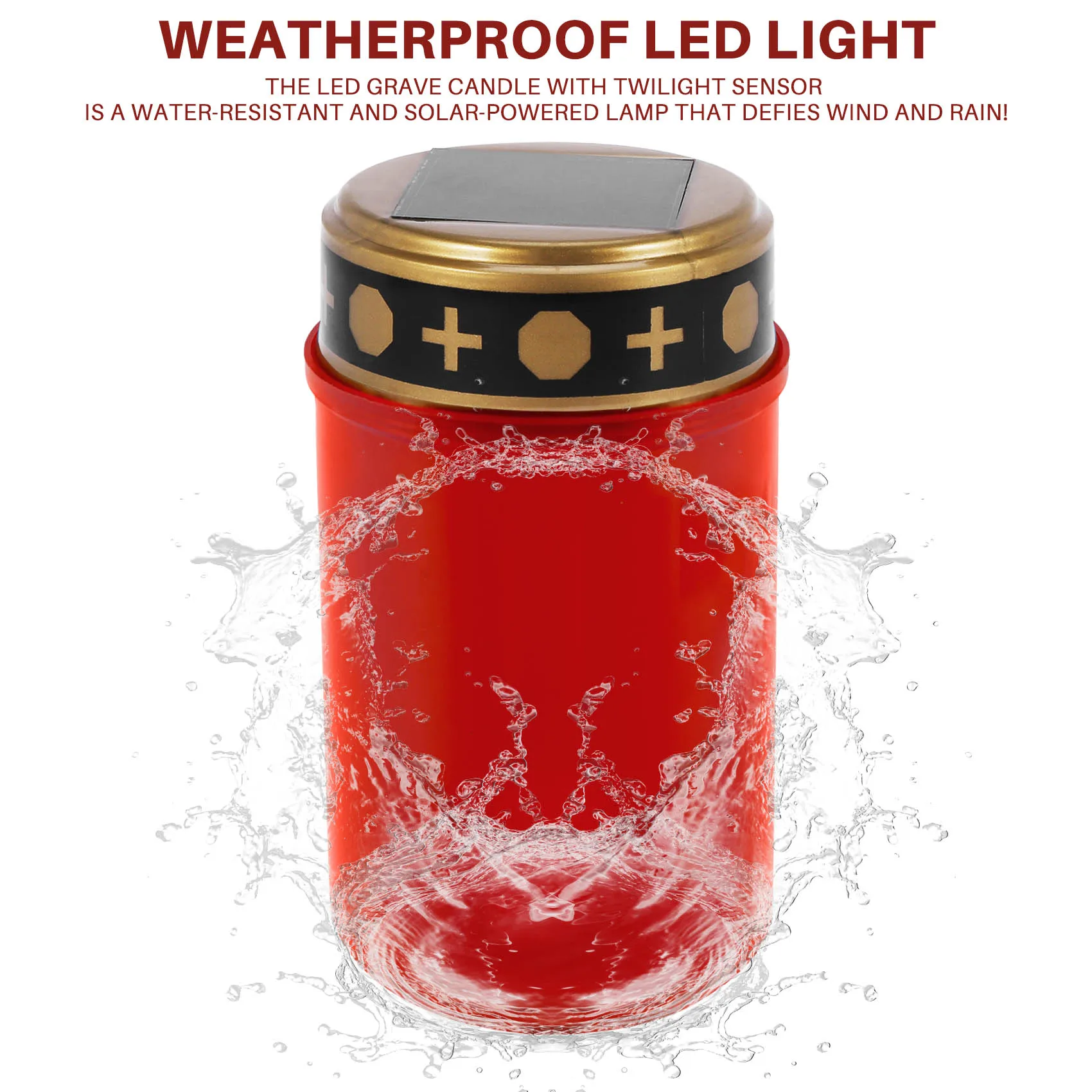 Bougie de Gravure pour Gravier, Lampes Solaires avec Éclairage, Lumière LED, Vent Varié