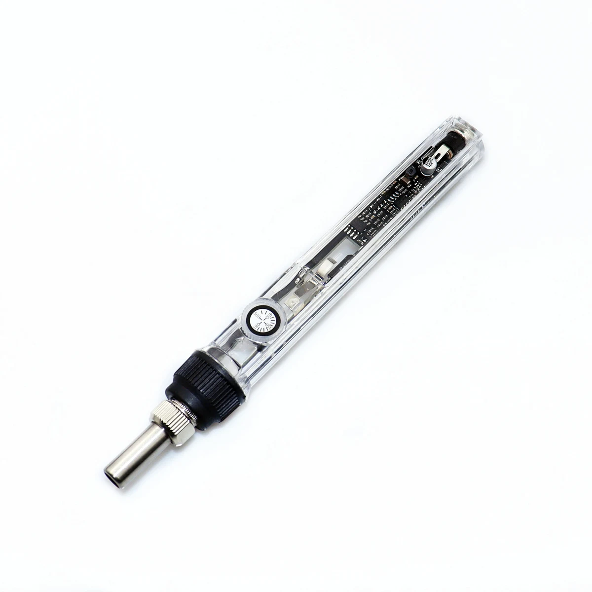 T12 Adjustable Temperature Portable Electric Soldering Iron 72W Quick Heat Transparent Handle Circuit Board Repair Welding Tool