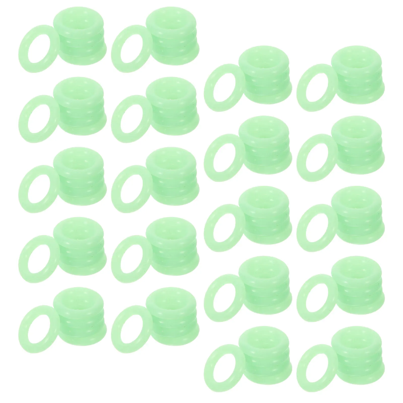 

150 Pcs Tent Nail Ring Camping Rings Accessories Green Color Silicone Tent Stakes Fluorescent Ring O Type Durable