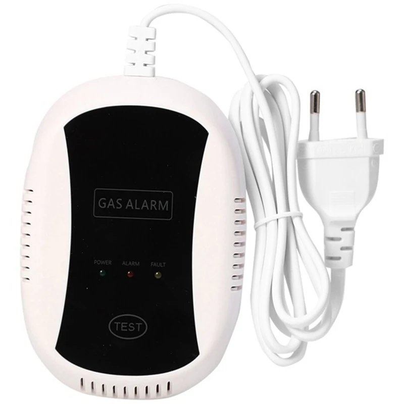 1 Pcs 80DB 433Mhz Drahtlose Natürliche Gas Detektor Hohe Empfindliche Warnung Smart Home EU Stecker