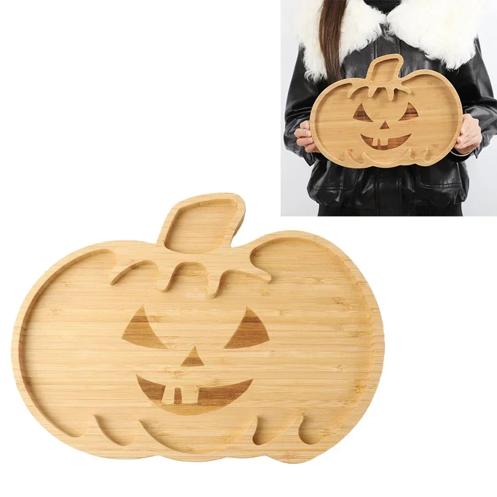 Cartoon Dinner Plate Halloween Wooden Plate For Holiday Gatherings Exquisite Design Food Safe High Quality Material