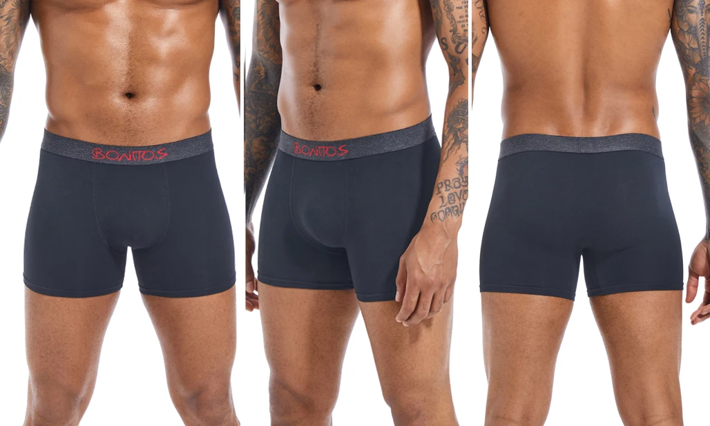 4 stücke Mann Unterwäsche Baumwolle Boxer Shorts Sexy Unterhosen Slip Herren Boxershorts männer Höschen Pack Marke – Detail 12