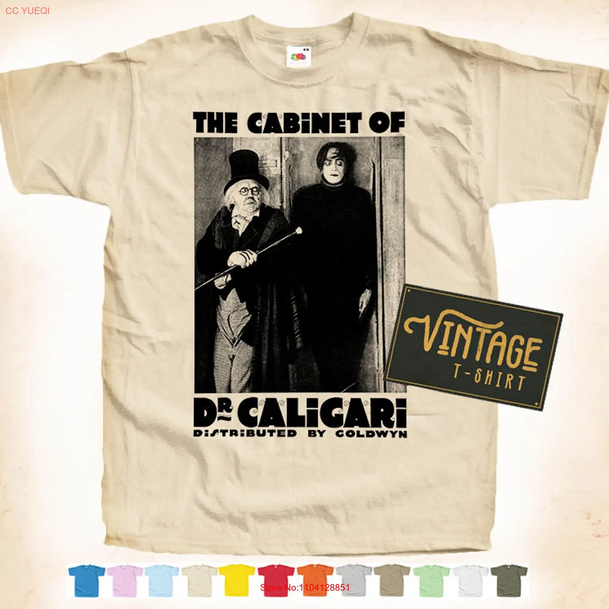 Das Cabinet des Dr Caligari V1 Poster Movie Classic Vintage T Shirt 12 colors  unisex long or short sleeves