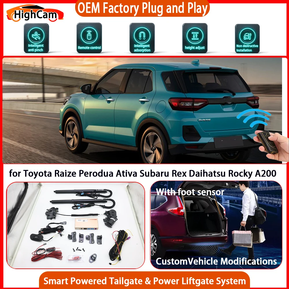 for Toyota Raize Perodua Ativa Subaru Rex Daihatsu Rocky A200 OEM Smart Powered Tailgate Power Liftgate Tailgate Power Lift Gate