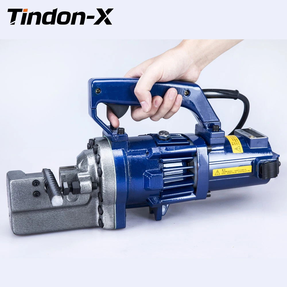 TINDON-X RC-16 Портативный гидравлический резак арматуры 1300 Вт, станок для резки стальных стержней 4-16 мм, 110 В/220 В, портативный для строительства