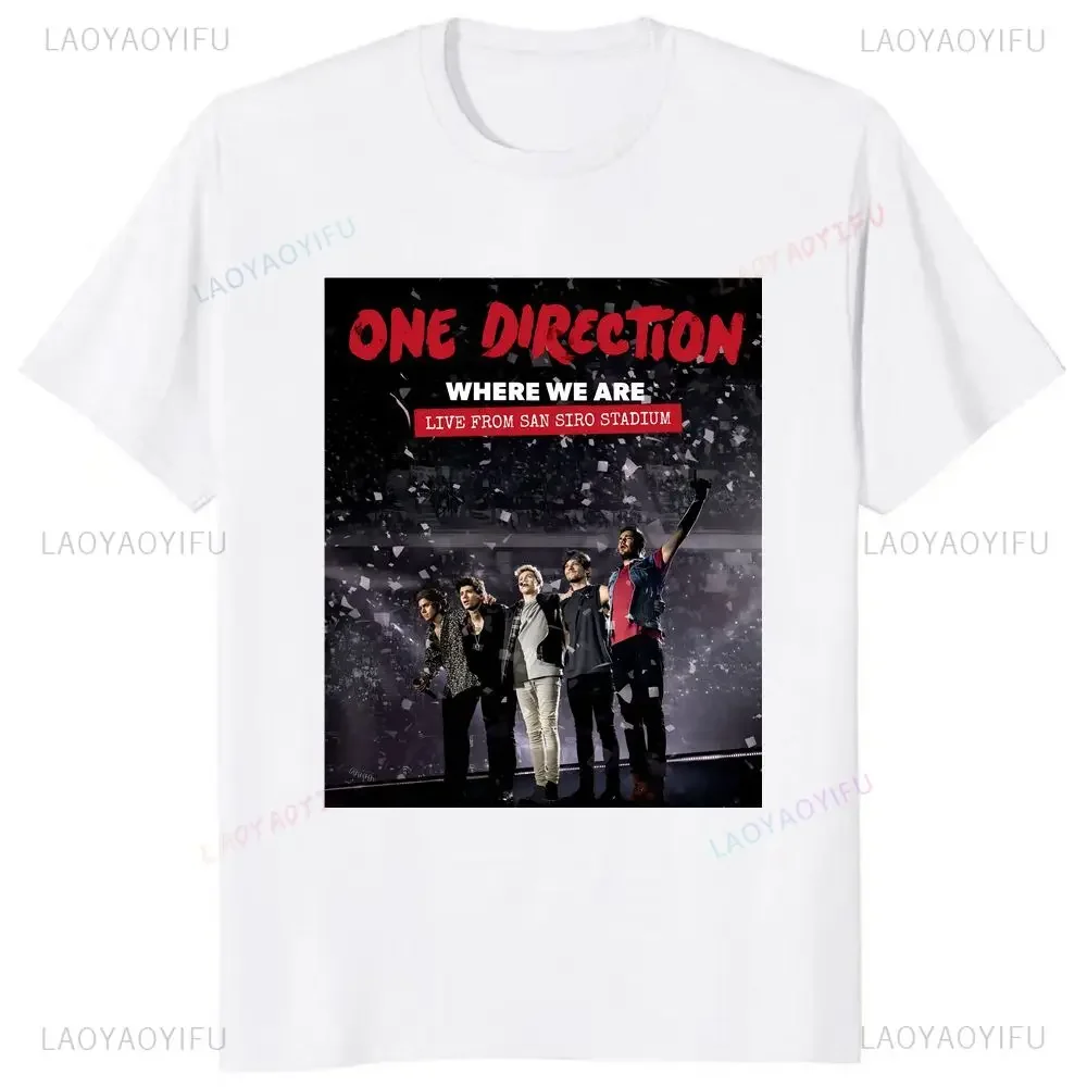 One Direction Concert Classic Moment Graphic Top A Stylish Casual Unisex T-shirt To Celebrate The Band\'s Peak Again