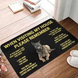 Belgian Shepherd Dog Malinois Front Floor Door Entrance Mats Outdoor Kitchen Bathroom Doormat Bedroom Carpet Rug