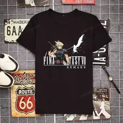 Cloud Strife Final Fantasy T Shirt Black Cloud VII FF7 Video Game Tops NEW Game Shirts Short Sleeve Men Graphic T Shirts