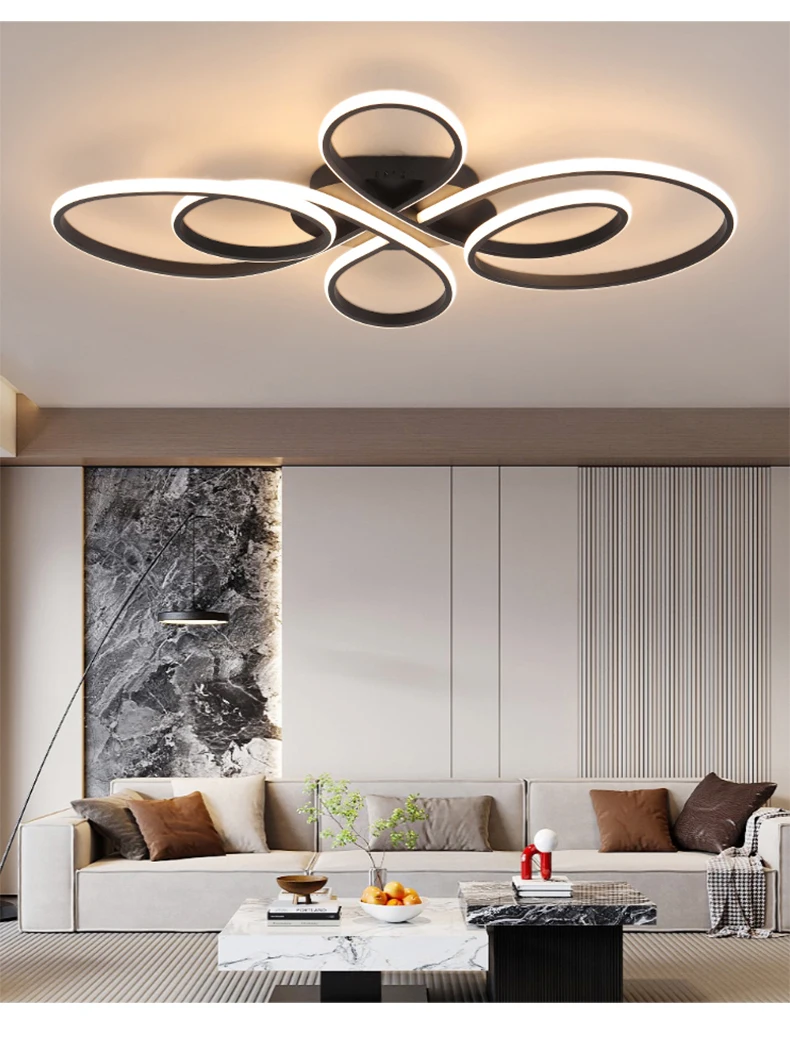 Modern Floor LED Ceiling Light Remote Control Nordic Ceiling Lamp For Living Room Bedroom Dining Room Home Indoor Lighting Decor