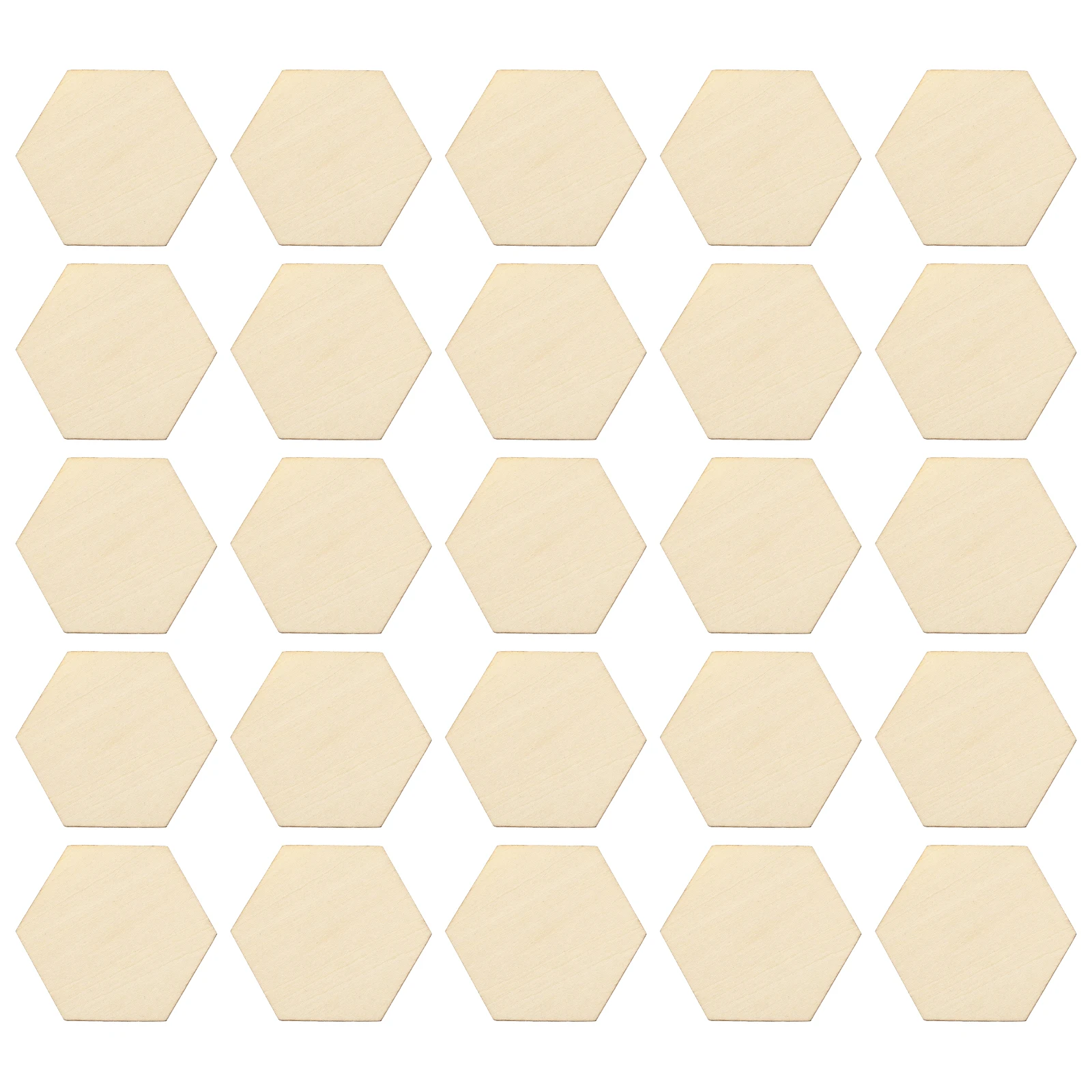 

50pc 50 Hexagonal Wood Pieces Decorations Smooth Surface Wooden DIY Crafts Christmas Ornaments Party Sewing Accessories