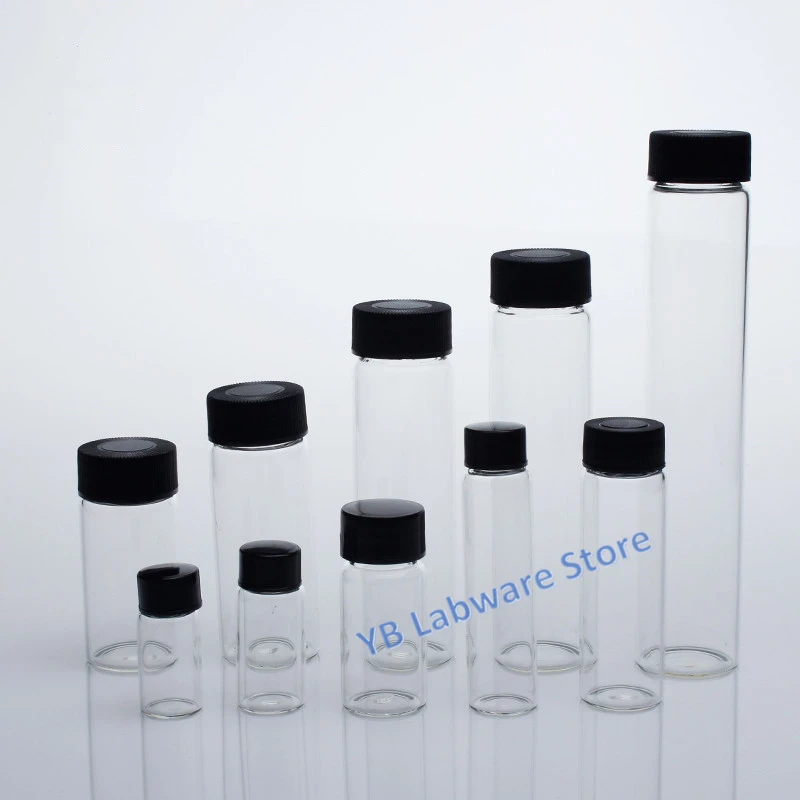 2ml To 60ml Transparent Glass Sample Vial Laboratory Reagent Bottle Small Clear Medicine Vials for Chemical Experiment