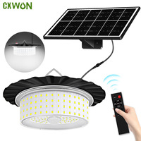 Solar Shed Lights Motion Sensor with 5M Cord Indoor Outdoor Waterproof 244 LED Solar Pendant Light 5 Modes Lighting Spotlights