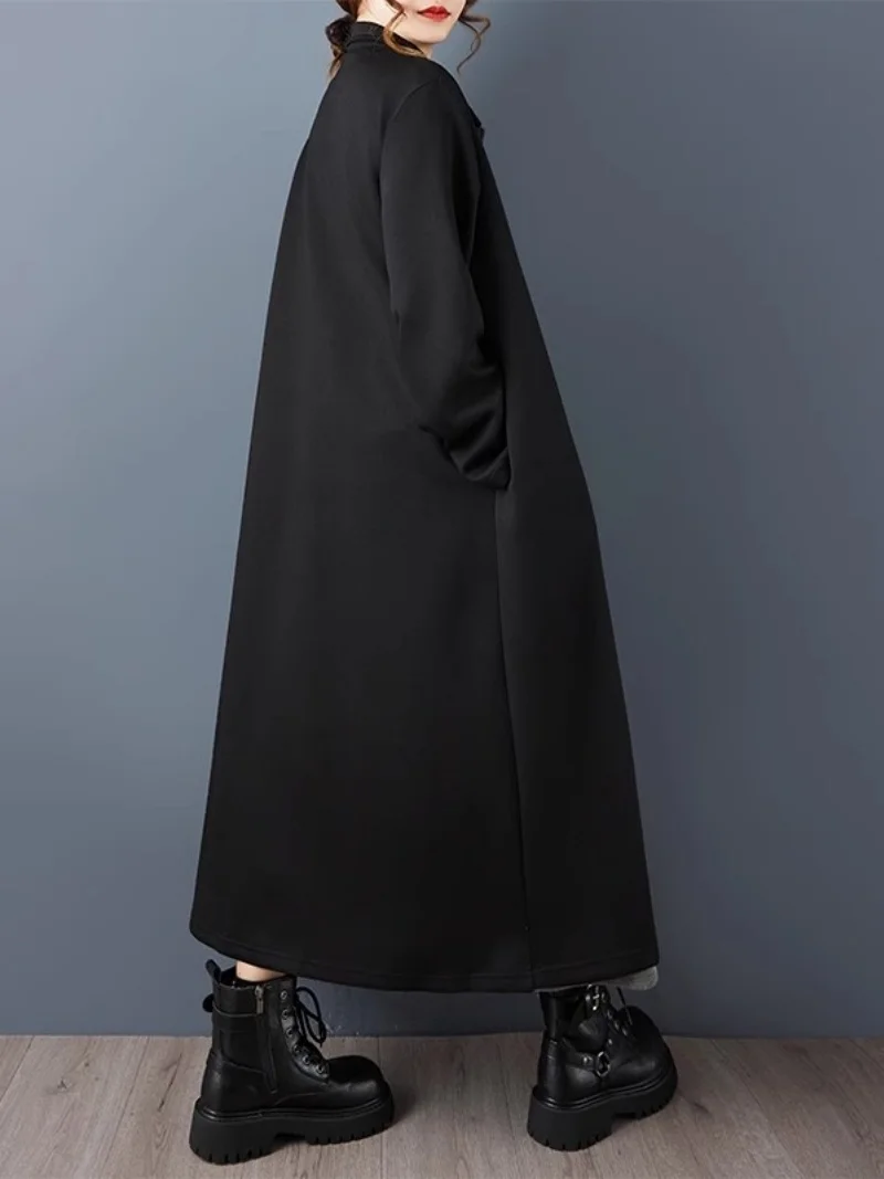 Literaire casual windjack halflange herfst- en winterkleding enkele rij knopen vintage Koreaanse stijl trendy jas w1111