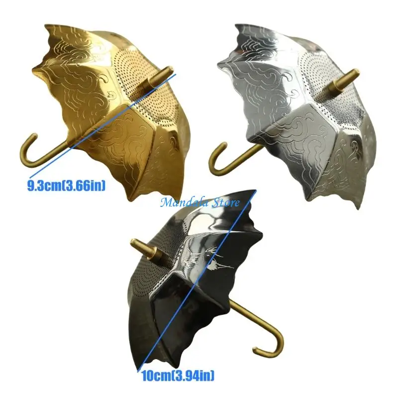 U2JC Premium 304 Stainless Steel Tea Infuser Filter Umbrella Shaped Tea Strainer