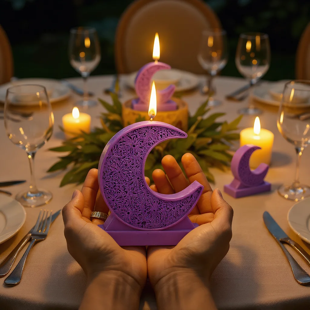 

Crescent Moon Scented Candle Silicone Mold DIY Handmade Aroma Plaster Ornament Soap Molds for Candles Making Moulds Silicone