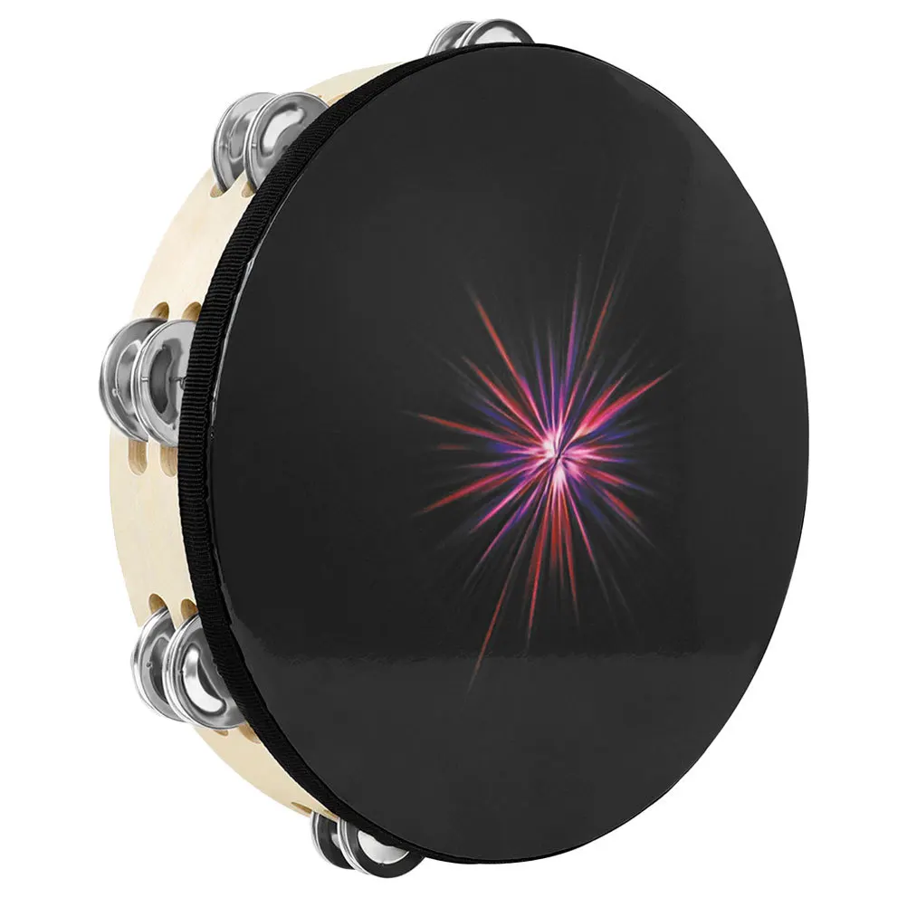 

Double-Row Tambourine Handheld Hand Drum Lightweight Beginner Percussion Instrument Musical Plaything Party Props