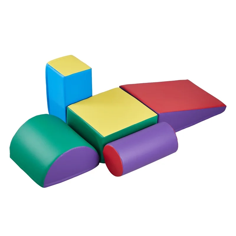 

Foam Climbing Blocks Set for Toddlers and Preschoolers – 5-Piece Safe Play Equipment