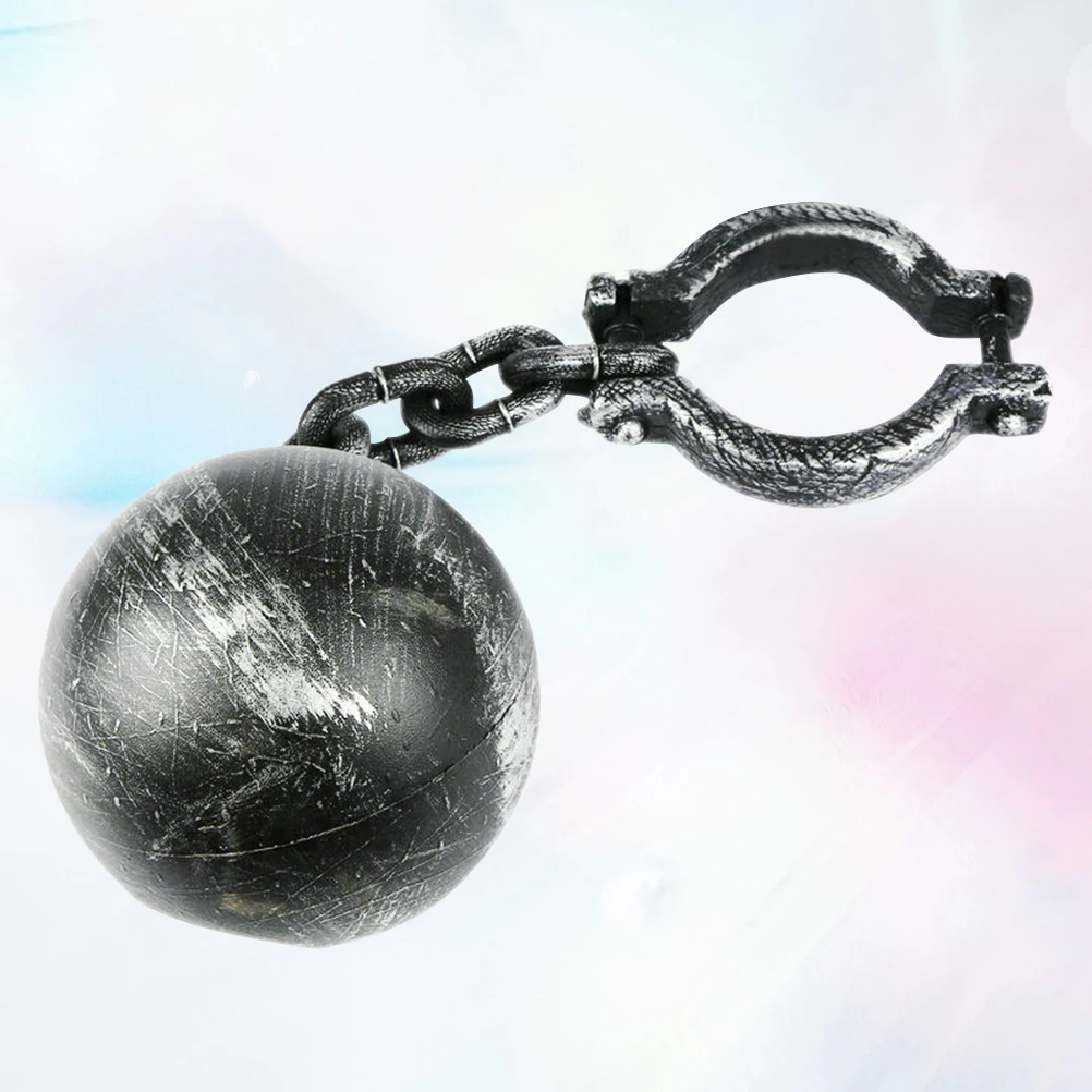 

Foot Ball Copy Props Halloween Themed Decorations Fake Shackles Make up Atmosphere Pretend Play
