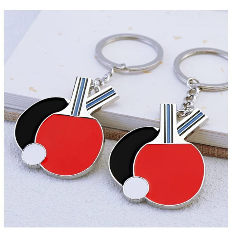 

Table Tennis Accessories Keychain Unique Ping Pong Paddle Keyring Sports Gift for Fans Player Ping Pong Racket Pendants Souvenir
