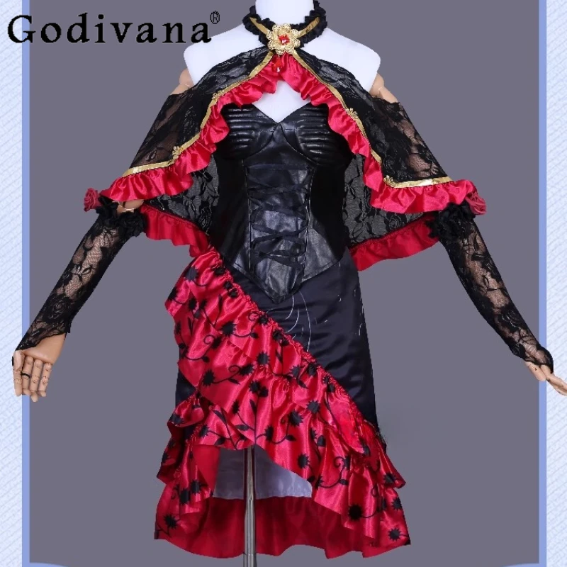 

Game Identity V Cosplay Dress Set Women Halloween Doctor Costume New Dress Female Black Red Fancy Party Dress Suit