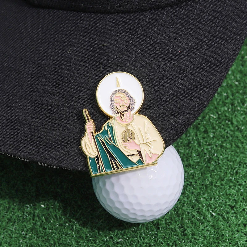 Jesus Christ Enamel Pins San Judas Mexican Golf Ball Cap Clips Metal Brooches Wholesale Lapel Backpack Badge Accessories Gift