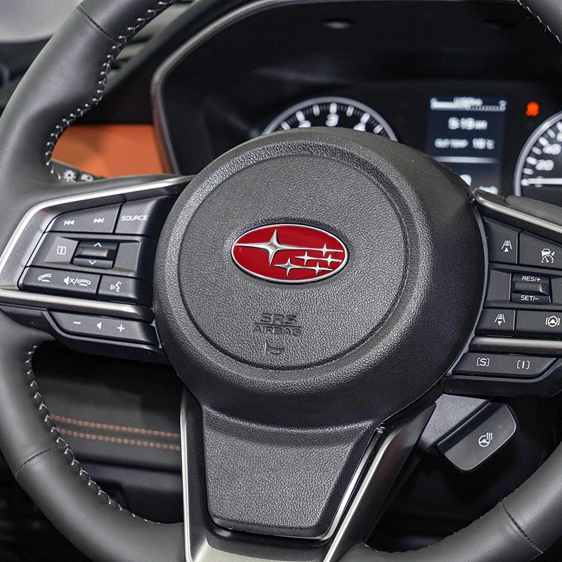 1 قطعة ABS تصفيف السيارة عجلة القيادة مركز شعار شارة ملصق لسوبارو فورستر SG5 SH SJ امبريزا XV ليجاسي Outback WRX STI
