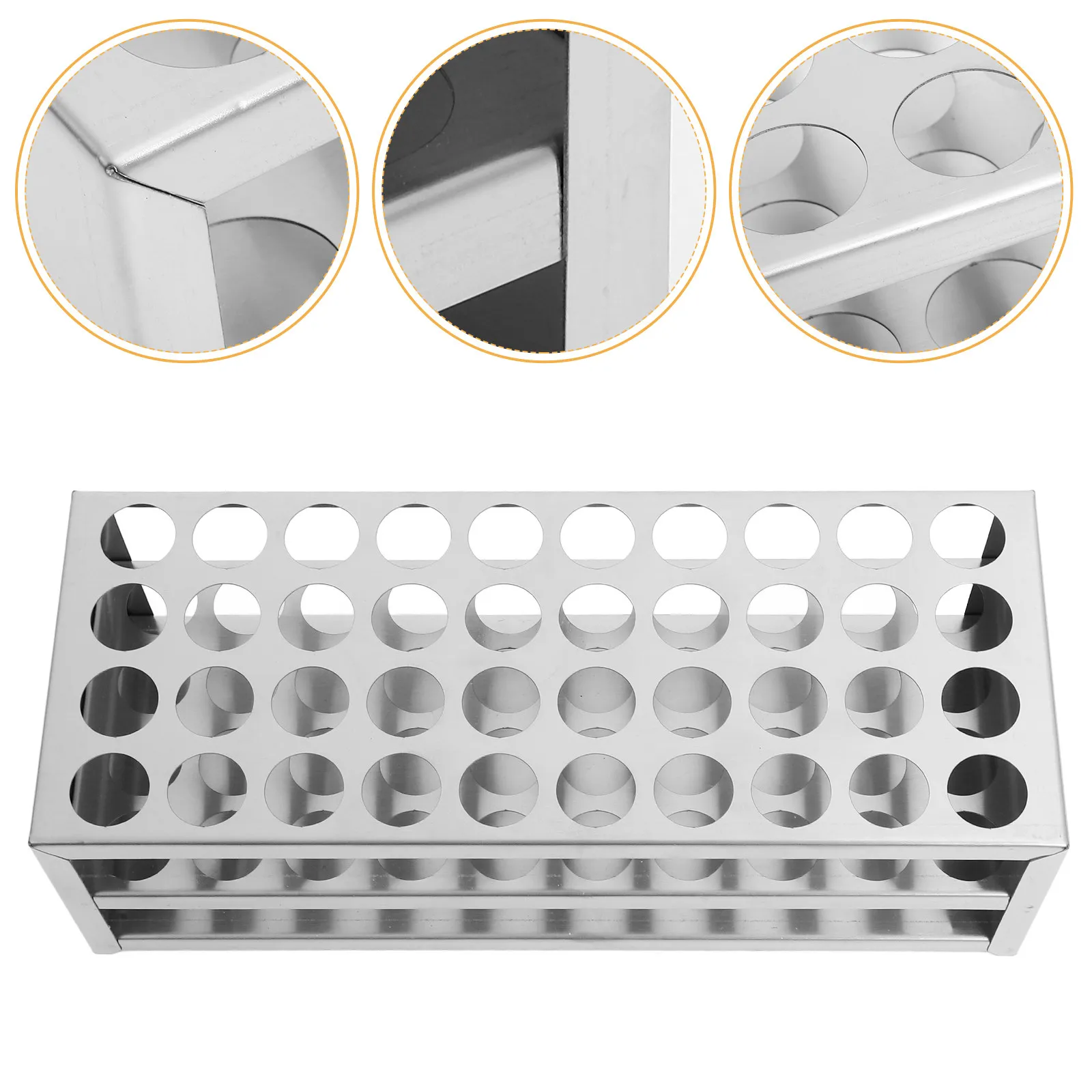 40-Slot Test Rack Stainless Steel 12-Hole Centrifuge Tube Holder For Laboratory Sampling Tubes Storage Reusable Tube Racks