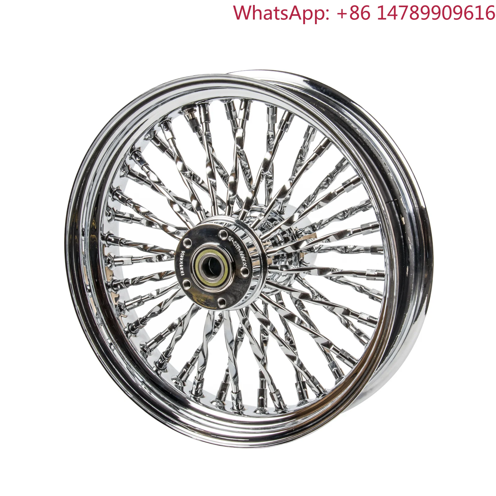 Customizablewheel Sizes.New Customizable Chromed Fat Spoke Wheel 19*3.5 Inch Front Wheels Rim Tubeless Hub 14-26 Haley Touring R