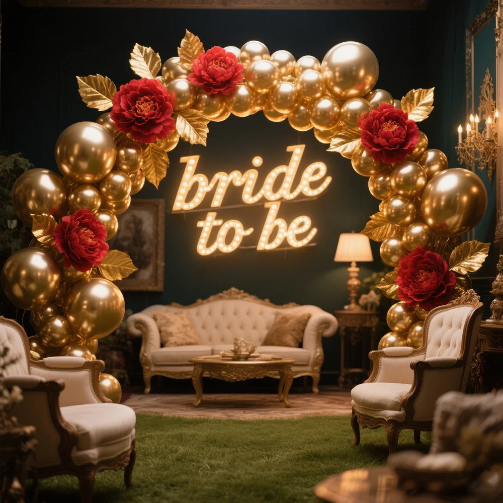 

5-18inch Metal Balloons Chrome Metallic Gold Balloon Birthday Bride To Be Wedding Decoration Anniversary Baby Shower Globos
