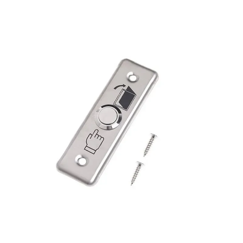 10Pcs Door Access Control Button NO Signal Automatically Restting Aluminium Alloy Switch Press To Alarm Or Open Door