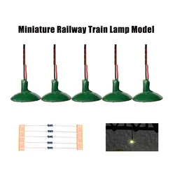 Lámpara de pared en miniatura para Diorama, farola de 6 piezas/10 piezas, modelo de tren de ferrocarril, luces Led de techo adecuadas a escala Oo/ho