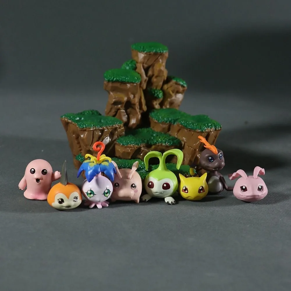 Aventure numérique monstres Gabumon Pyocomon Koromon Mochimon Tokomon Plotmon dessin animé figurines d'action Mini PVC modèle jouets