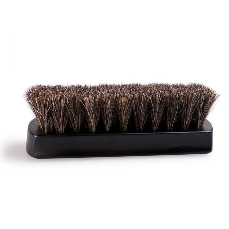 Premium Horsehair Brush Solid Beech Wood Multi Purpose Cleaning Polishing Care Brush Household Leather Dust Removal Brush
