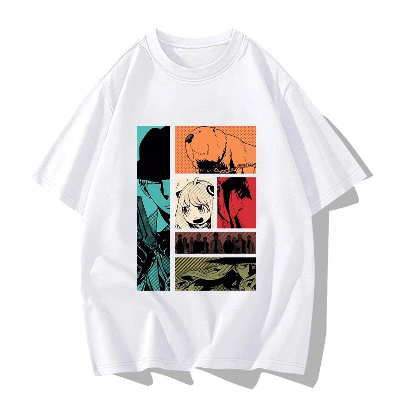 

New Trendy Girls' Clothing 3D Printed Anime Spy House Costume, Casual Top with Short Sleeves for Home and Outdoor Wear