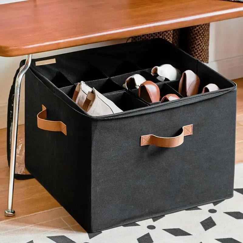 

Large Shoe Organizer Storage Containers Shoe Basket Space Saving Shoe Box with Clear Cover Large Shoes Holder Storage Organizer