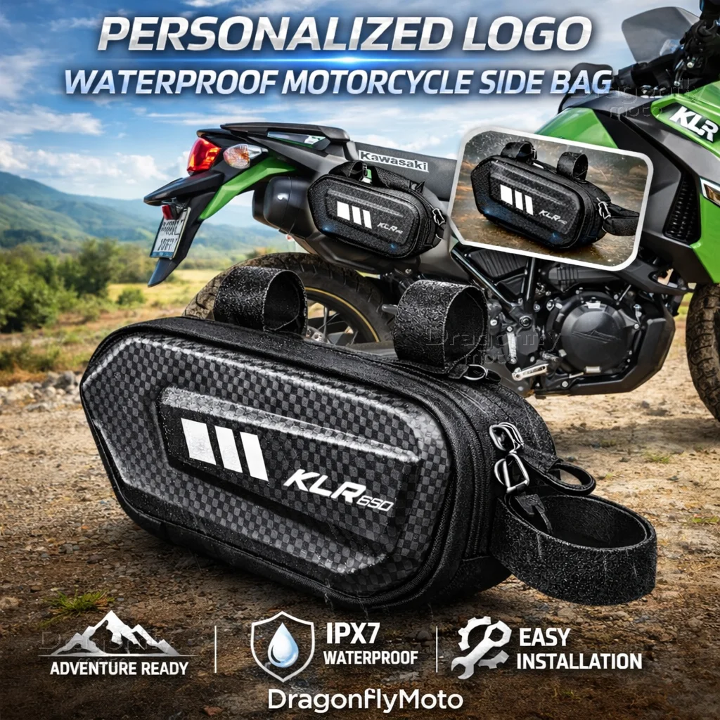

Для мотоциклов Kawasaki KLR650 KLR 650 KLR250 250: Боковая сумка с индивидуальным логотипом, водонепроницаемая, жесткий корпус, седельная сумка